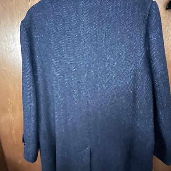 J.Crew Ludlow Oversize Coat Heather Herringbone Wool British Cloth 40S Navy - Picture 8 of 11